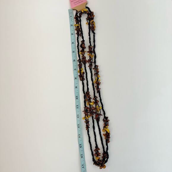 Baltic Amber Necklace Extra Long Layered Multi-Color (N963) - Picture 5 of 6